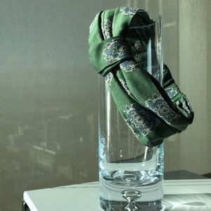 MOUSSY (Japan) headband, vintage emerald print